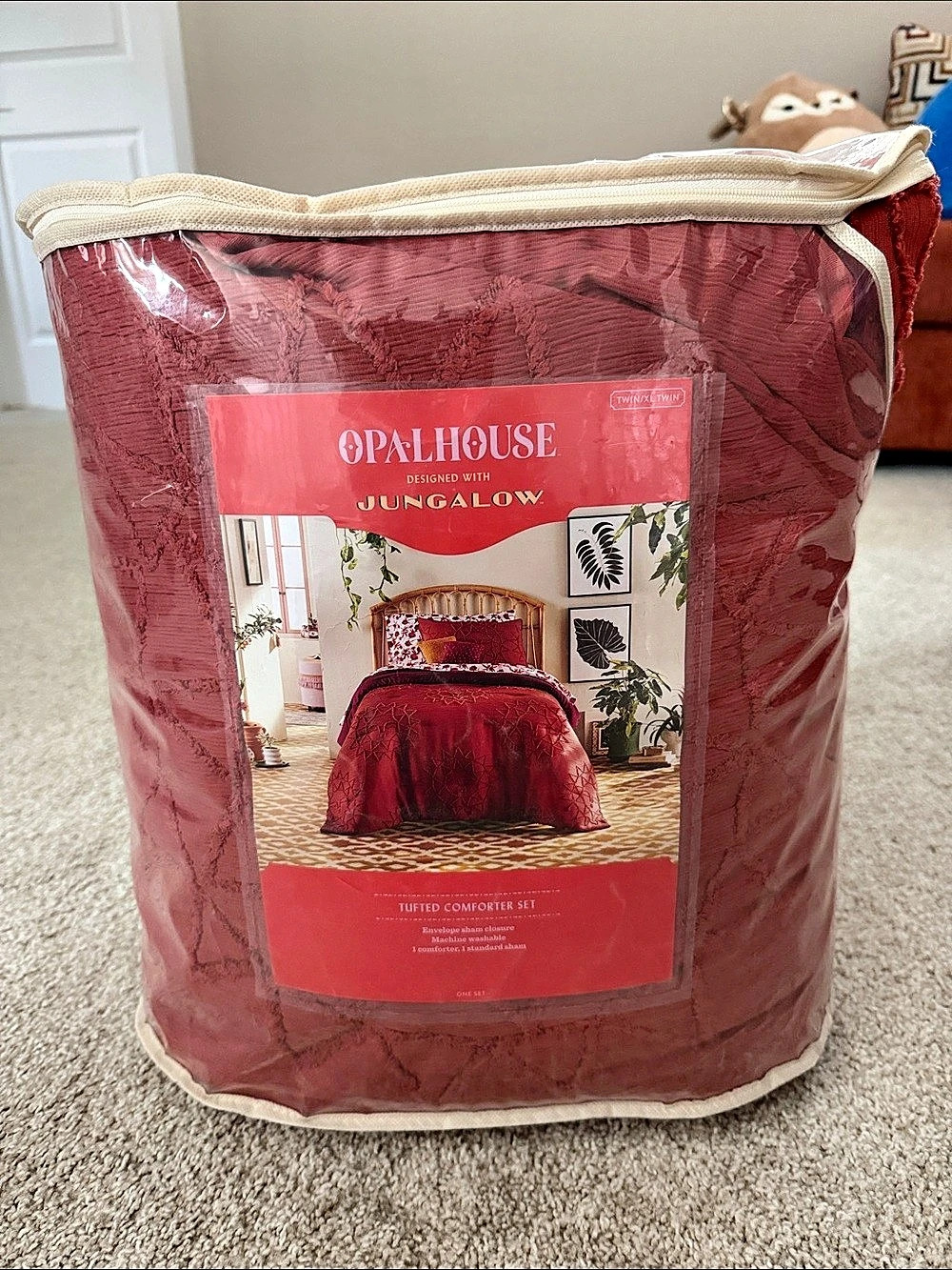 Opalhouse Jungalow Tufted Comforter Set Tufted Comforter Set Red NWT
